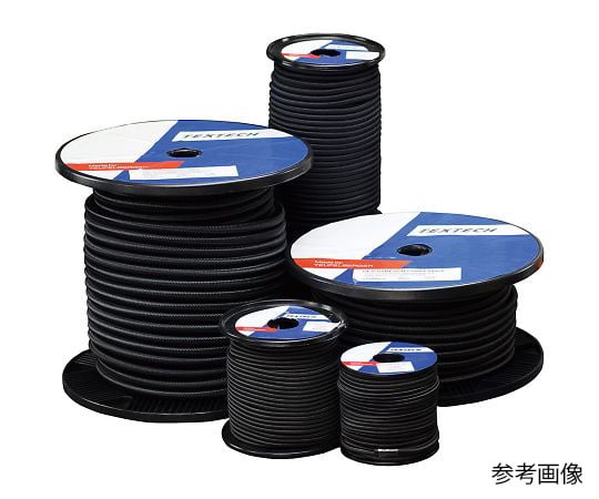 4-2487-04 ショックコード 50m巻 黒 Φ6mm 110463 【AXEL】 アズワン