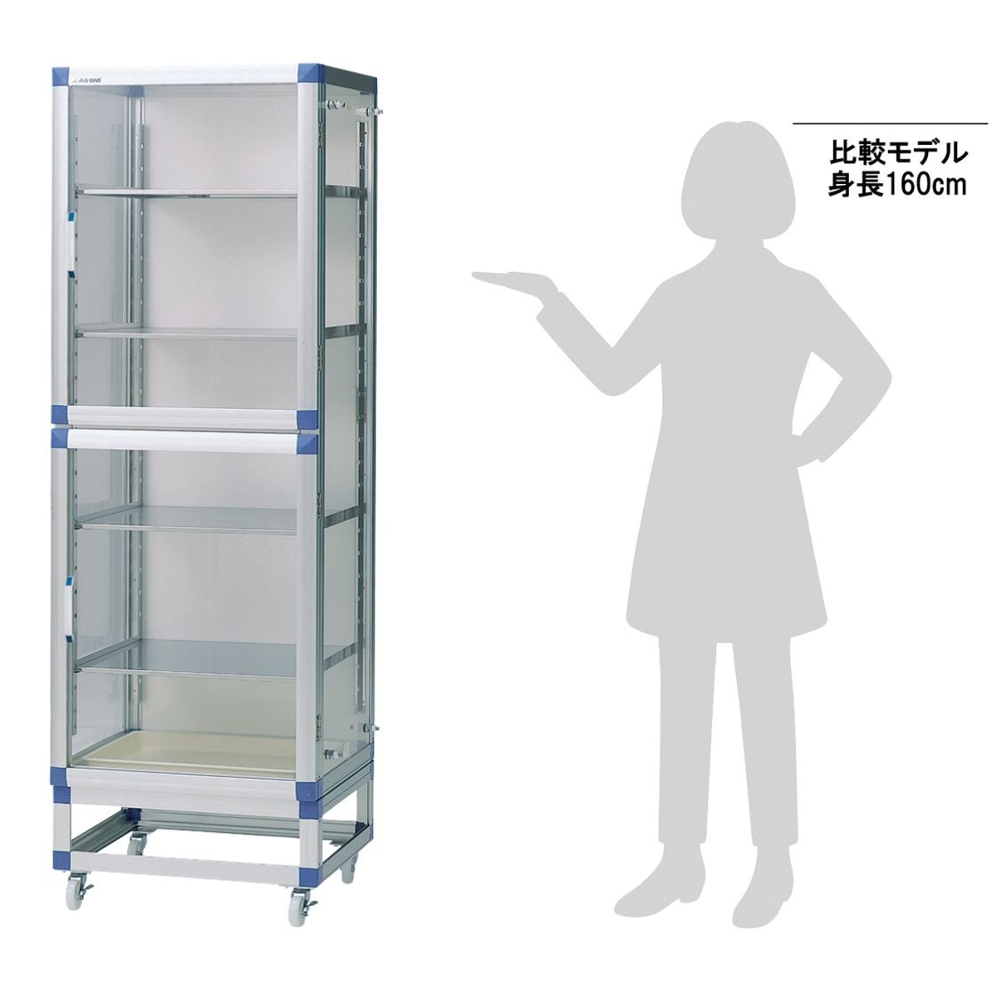 4-2567-01 ガス置換デシケーター（マグネットパッキン扉仕様