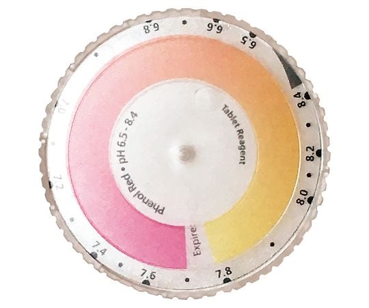 遊離残留塩素測定器　フェノールレッド用ディスク（比色板）