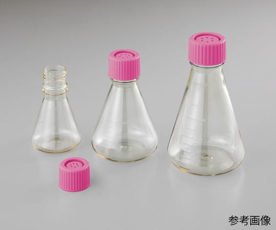 【滅菌】アズワン4-2671-01　ビオラモディスポ滅菌三角フラスコ　125mL　ベントフィルターキャップ　24個入 SEF125V