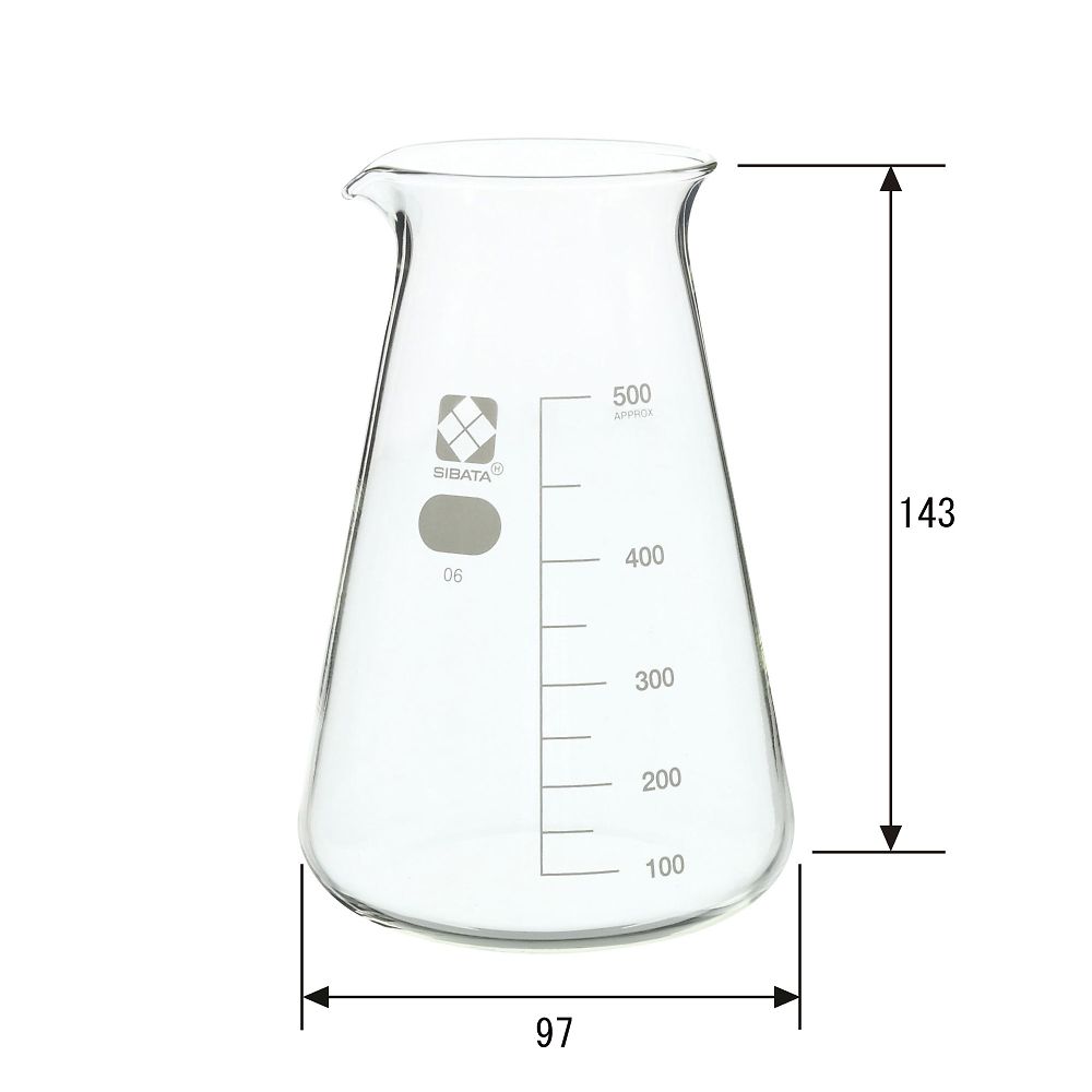 コニカルビーカー　500mL　010050-500A｜アズキッチン【アズワン】