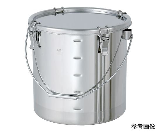 【食品衛生法適合】日東金属工業4-2940-03　目盛付き汎用容器　クリップ式　10L CTB-M-24