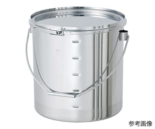 【食品衛生法適合】日東金属工業4-2941-04　目盛付き汎用容器　バンド式　15L CTLB-M-27