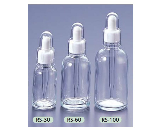スポイド瓶（丸型） 透明 100mL 12本 RS-100
