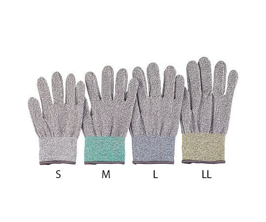 4 3164 02 アズツール耐切創手袋 レベル5 コート無 グレー Lサイズ Axel アズワン