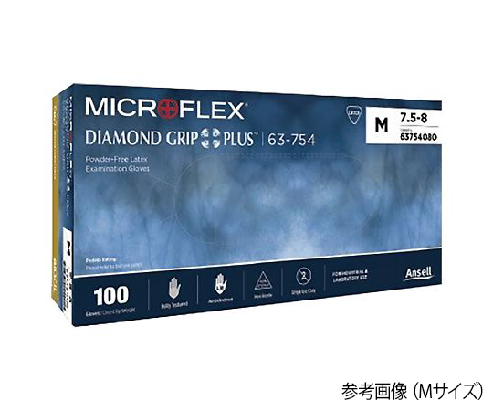 4-3215-01 ダイヤモンドグリッププラス Microflex 63754 L 100枚入 63754090