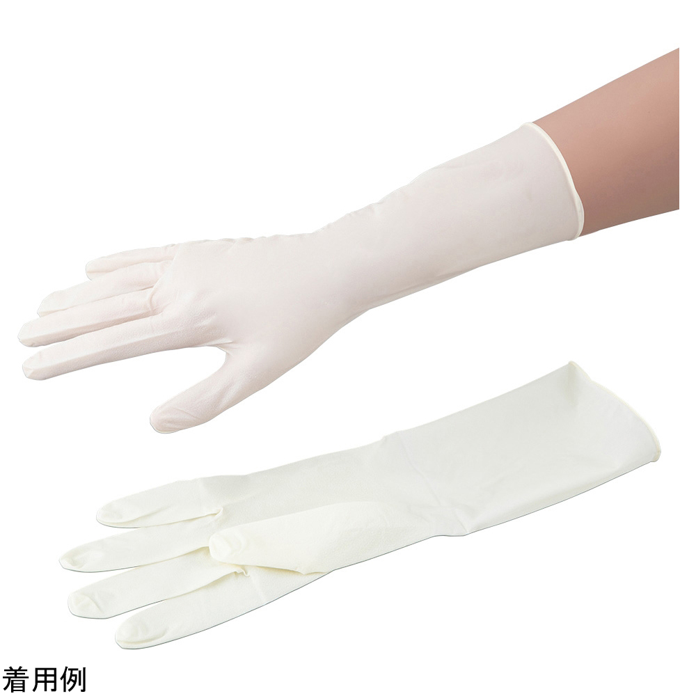 4-3502-02 滅菌済ニトリル手袋（ニトリルハンドAD γ線滅菌）7 グリップ 1袋（20双入） 1481-7.0
