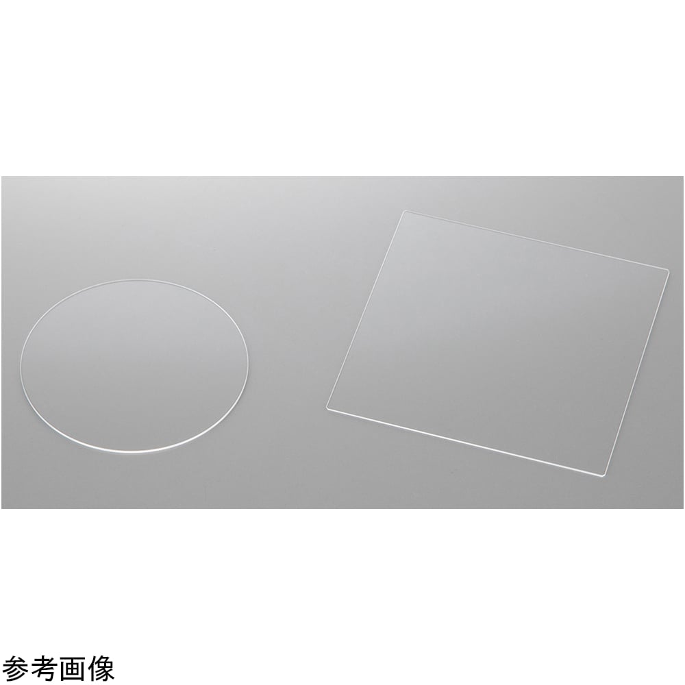 4-3559-06 光学ガラス板（BK-7両面研磨品）75×75mm 1箱（50枚入） □75×0.7t 