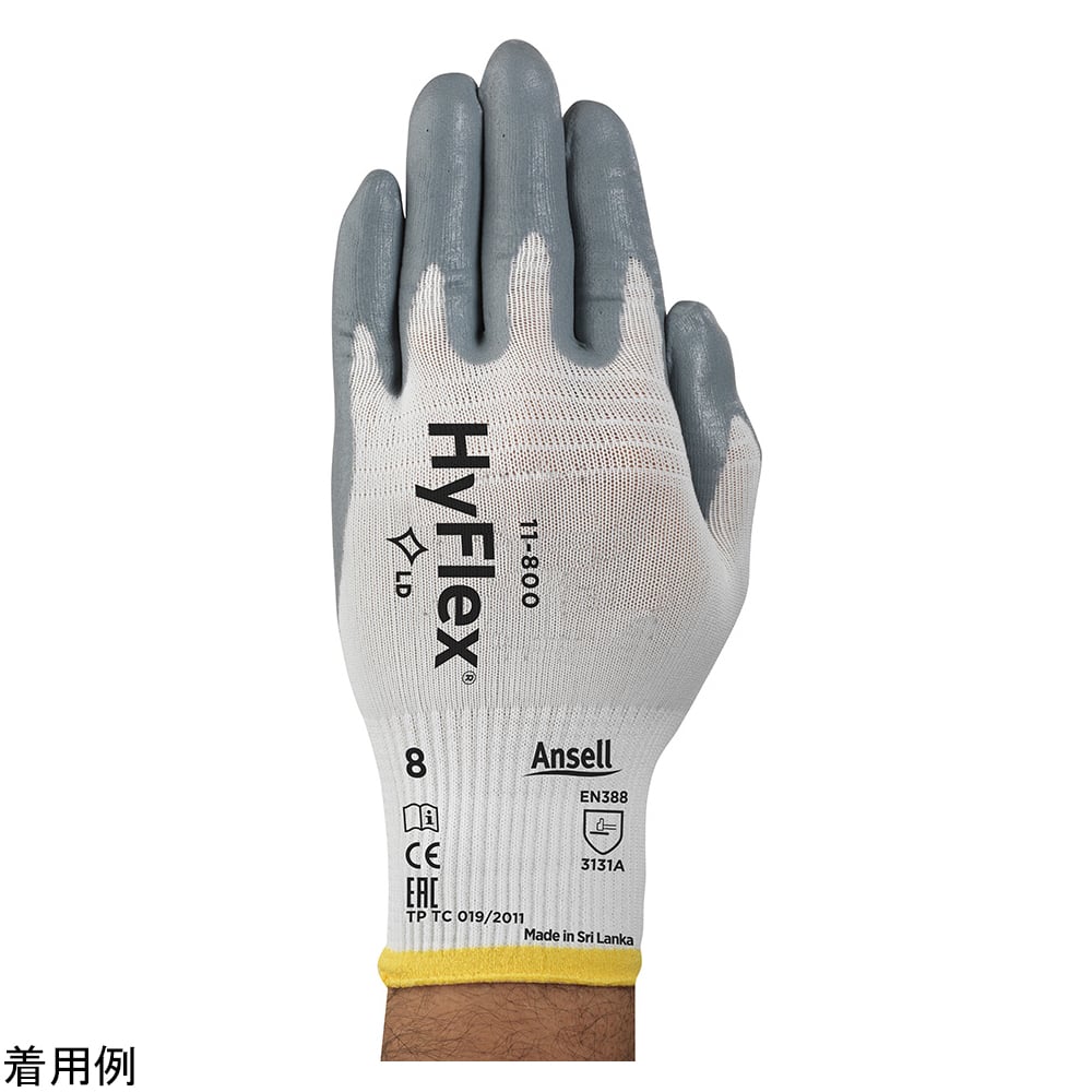 4-3641-02 組立・作業用手袋（ハイフレックス・11-800）M