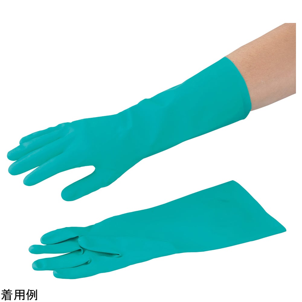 4-3666-01 耐油・耐薬品ニトリル手袋（アルファテック・ソルベックス・37-873）M