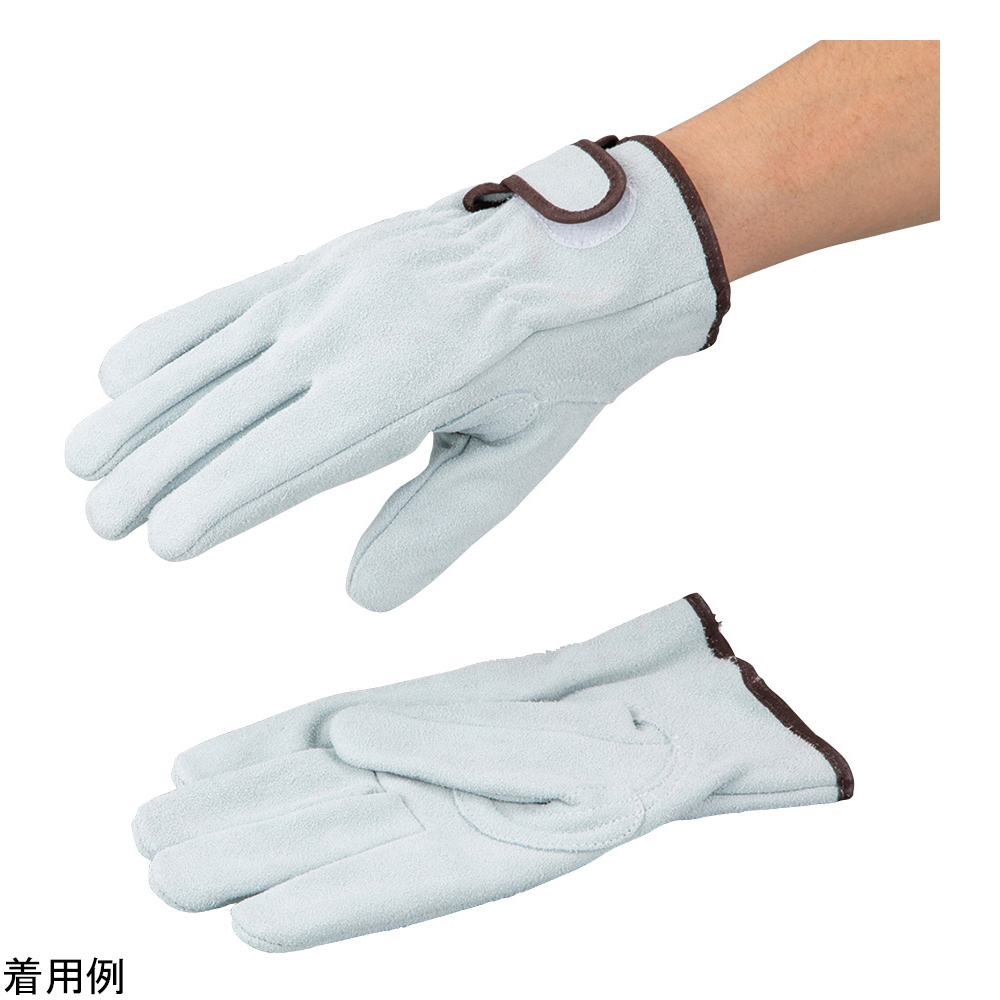 4-3743-01 牛表革手袋（ライナー付き）M V-718FC M