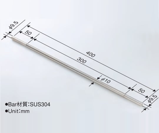 4-4071-03 ノンワイヤーバーコーター（厚膜・高粘度塗工仕様） φ9.5×400mm #30 OSP-80T-L400