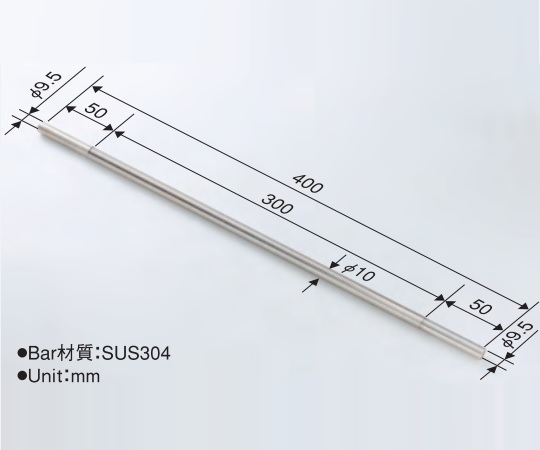 4-4080-03 ノンワイヤーバーコーター（厚膜・高粘度塗工仕様） φ9.5×400mm #108 OSP-300T-L400