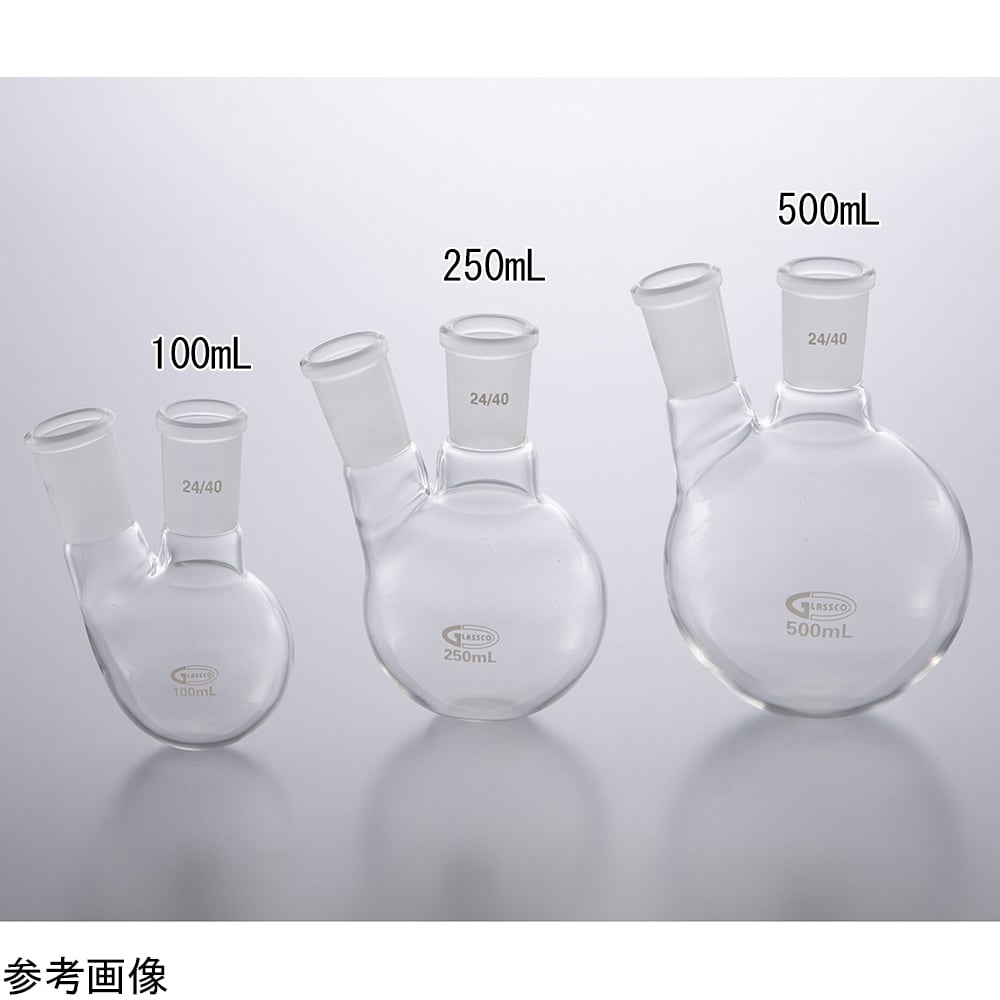 4-4122-03 丸底フラスコ（二口）24/40 500mL 059.470.10