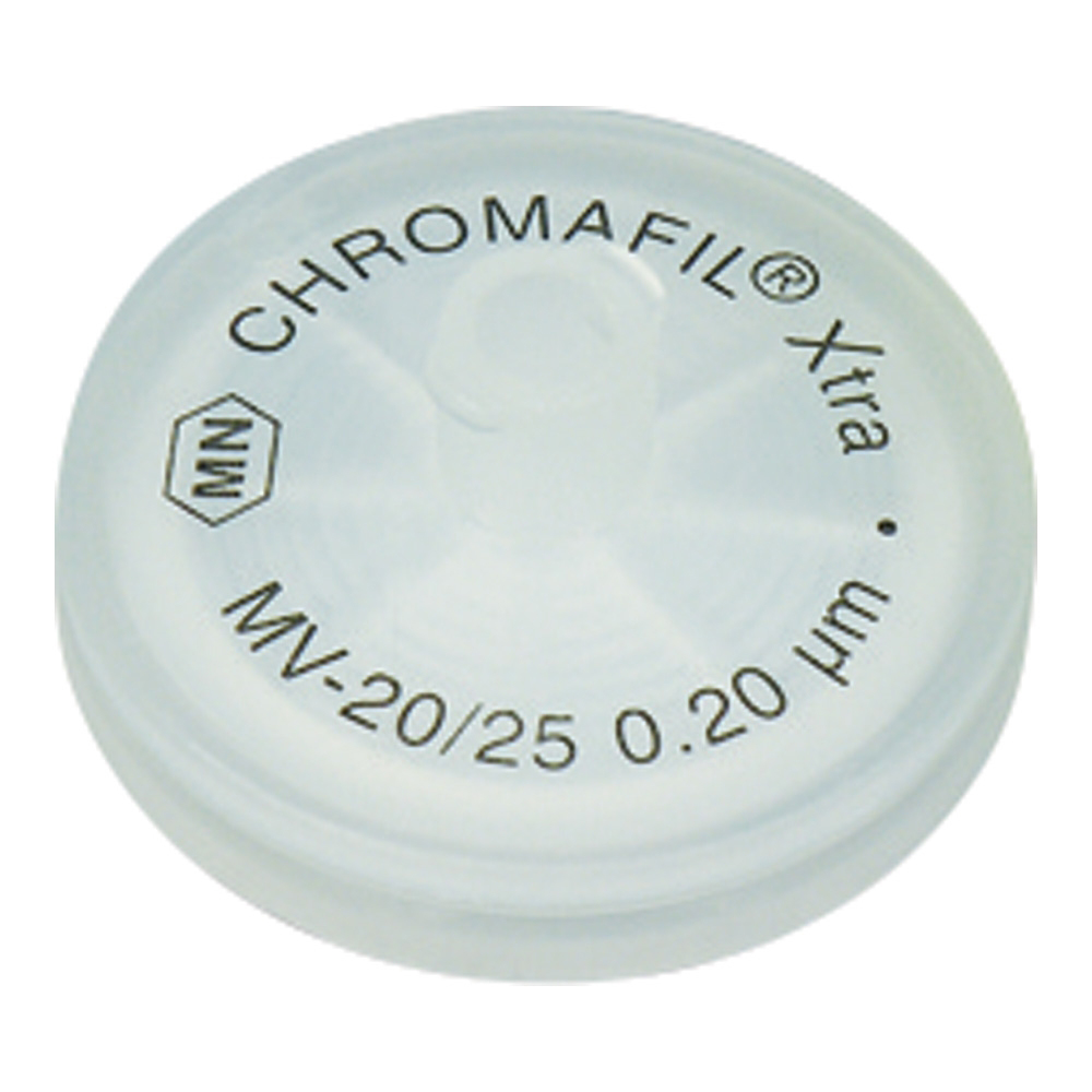 4434003 シリンジフィルター（セルロース混合エステル・CHROMAFIL）0.45um φ25mm 透明・黄 100個入