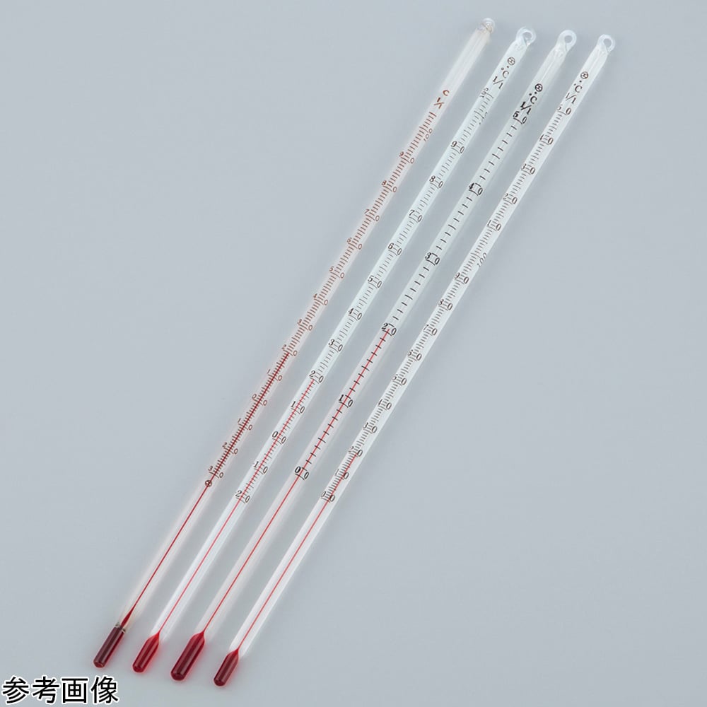 赤液棒状温度計（トレーサビリティ体系図付き）0～50℃