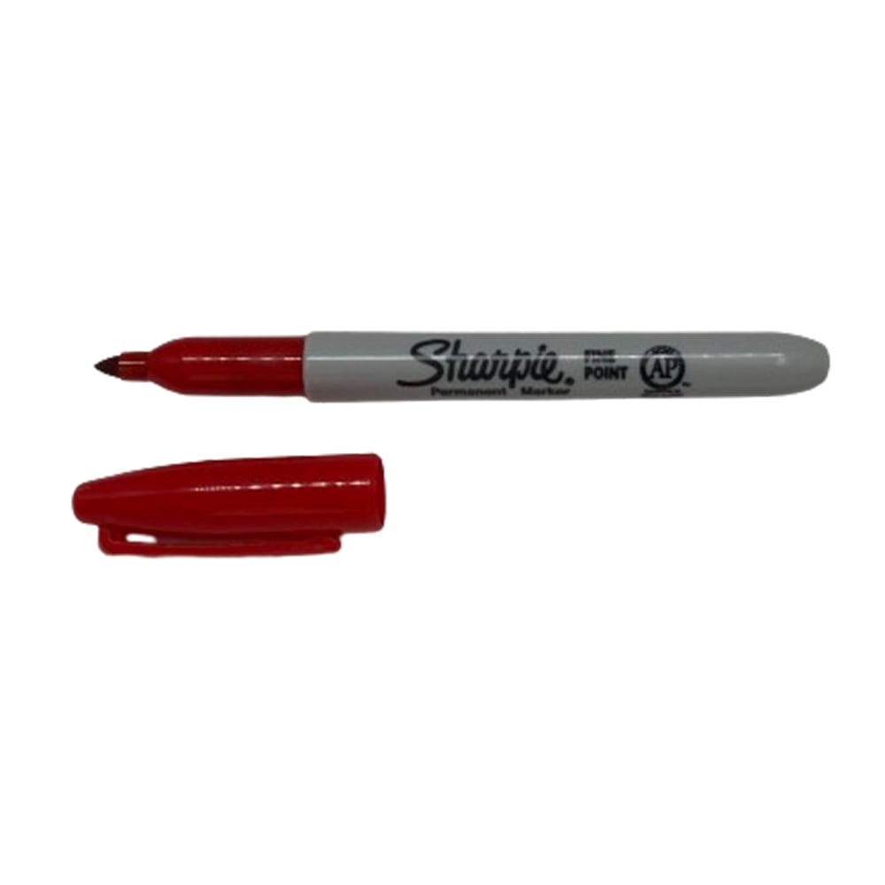 4-4699-03 Sharpie滅菌ラボマーカー 赤 キャップ式 4本入 PEN