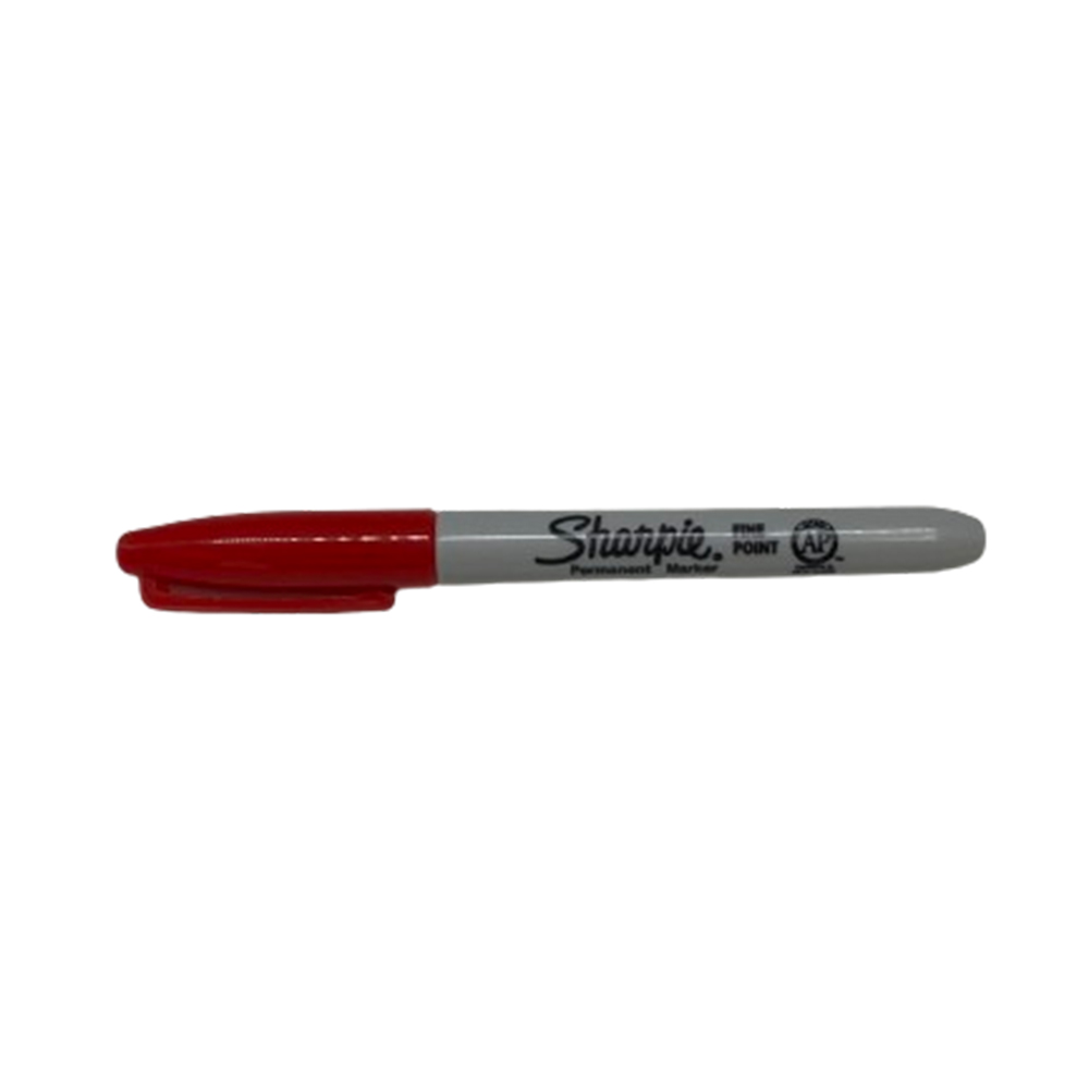 4-4699-03 Sharpie滅菌ラボマーカー 赤 キャップ式 4本入 PEN