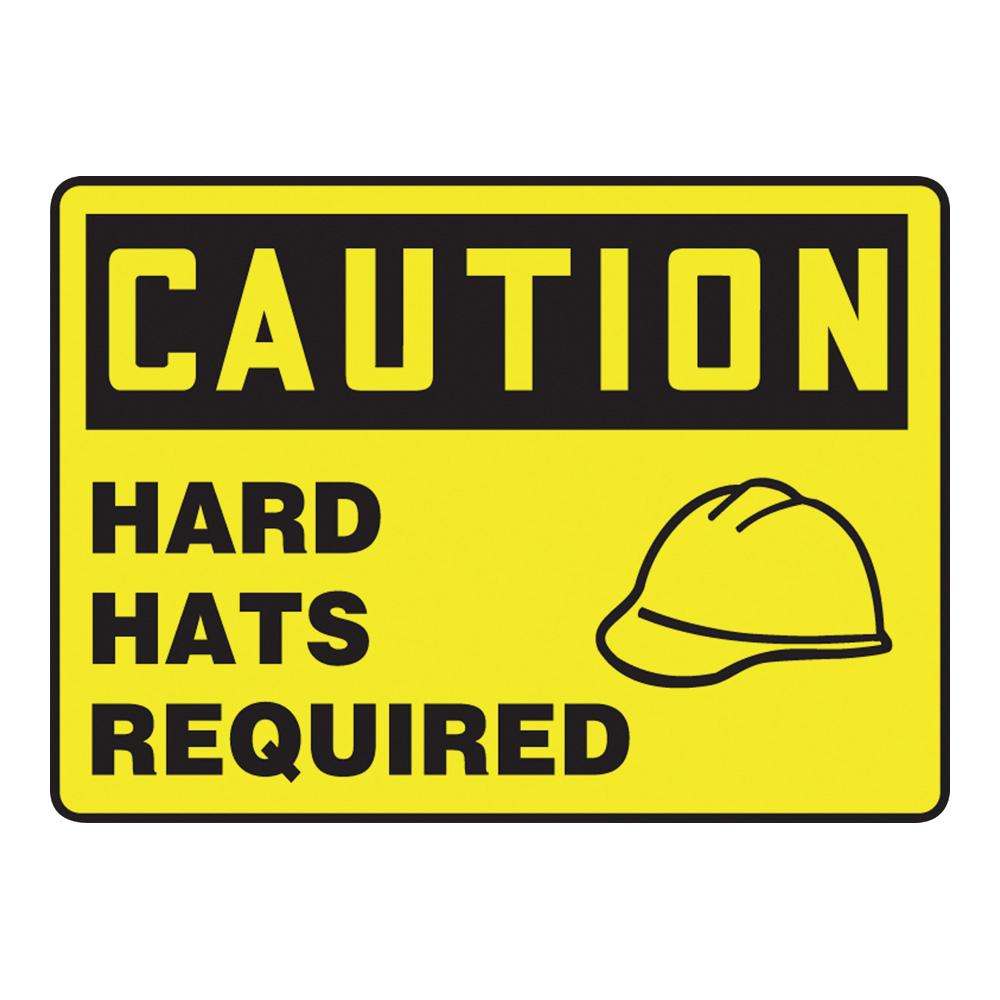 4-4747-06 警告・注意喚起ラベル（英字）Hard Hats Required MPPE613VS
