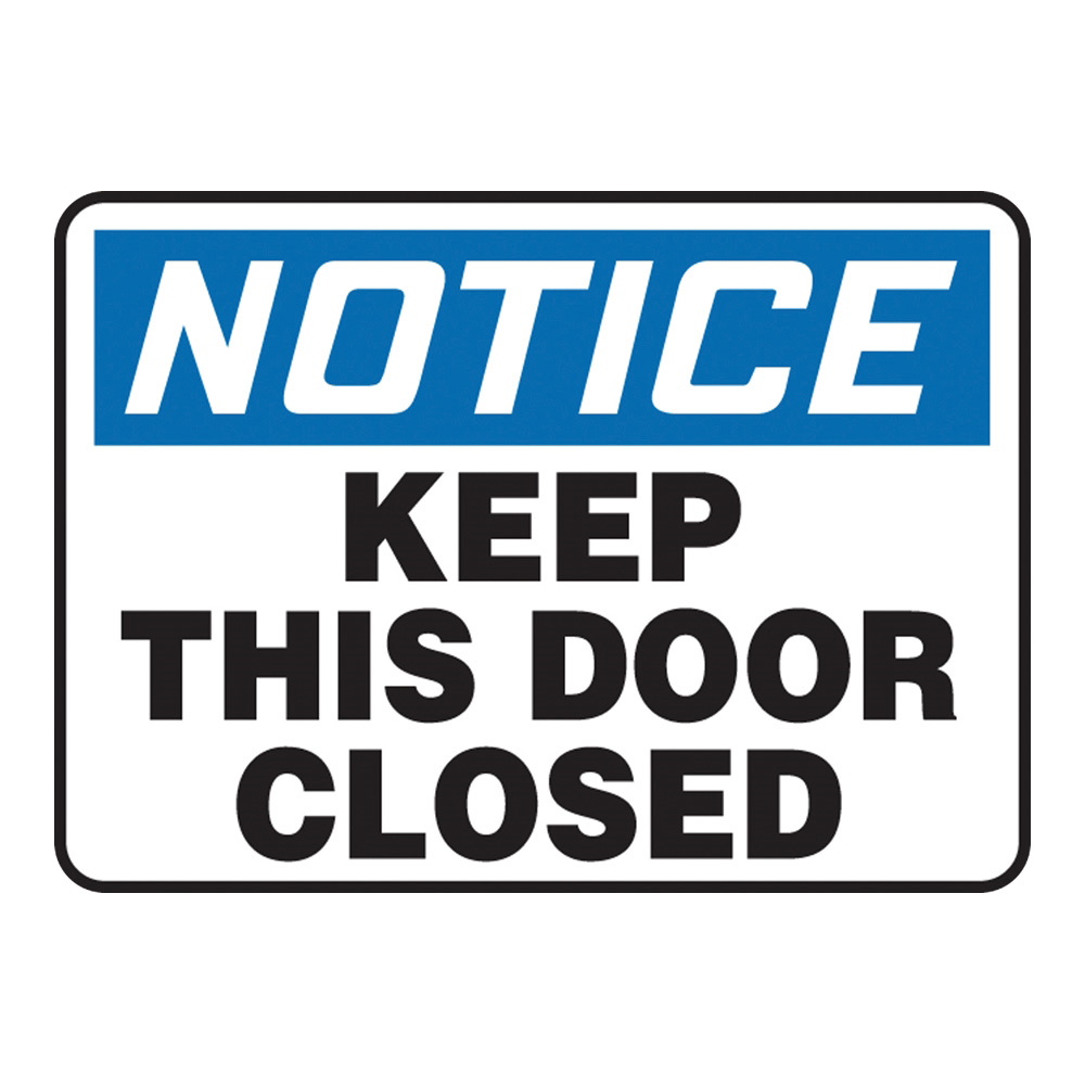 4-4747-14 警告・注意喚起ラベル（英字）Keep This Door Closed MABR823VS