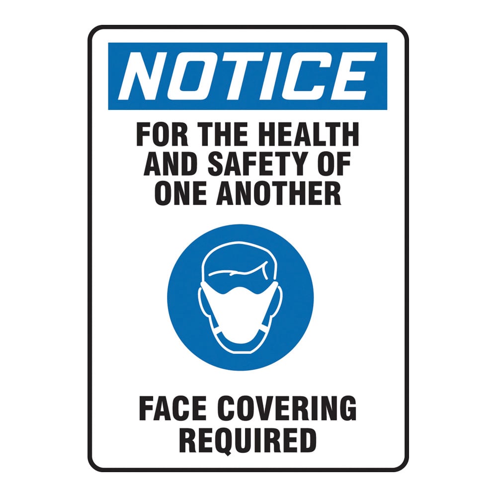 4-4747-16 警告・注意喚起ラベル（英字）For The Health And Safety Of One Another Face Covering Required MPPA835VS