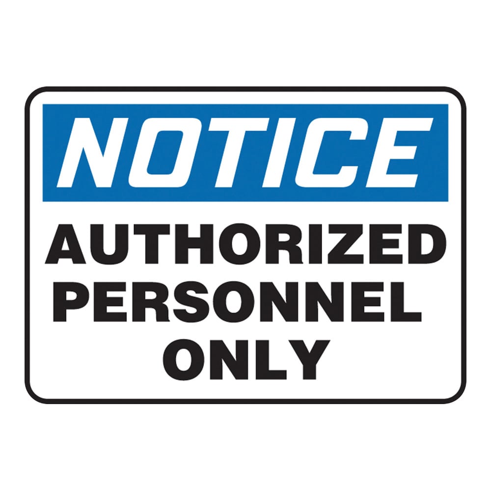 4-4747-17 警告・注意喚起ラベル（英字）Authorized Personnel Only MADC800VS