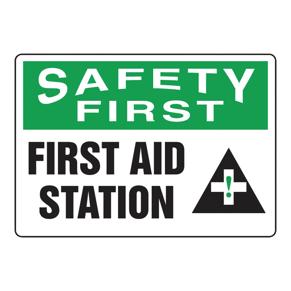 4-4747-22 警告・注意喚起ラベル（英字）First Aid Station MFSD911VS
