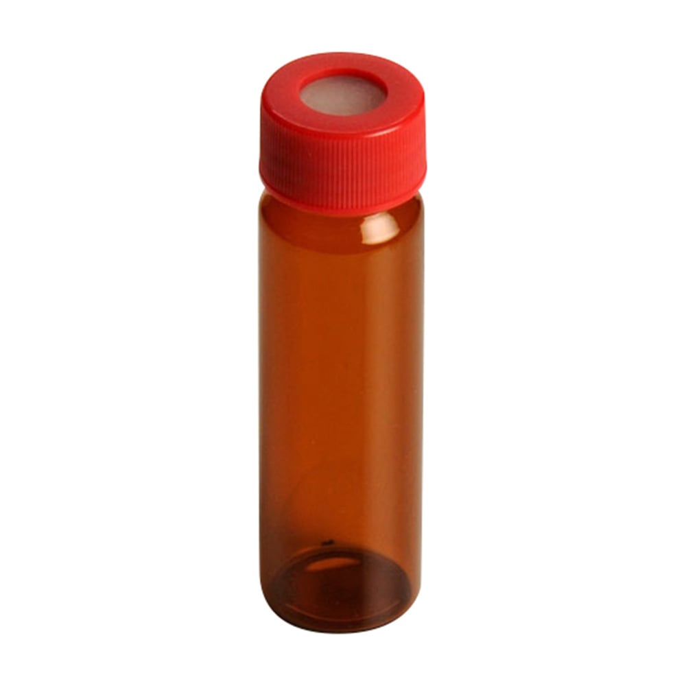 4-4814-02 飲料水分析用EPAバイアル・VOC/VOA用 レベル3 褐色バイアル+赤キャップ（セプタム付）72本入 3122-40mL