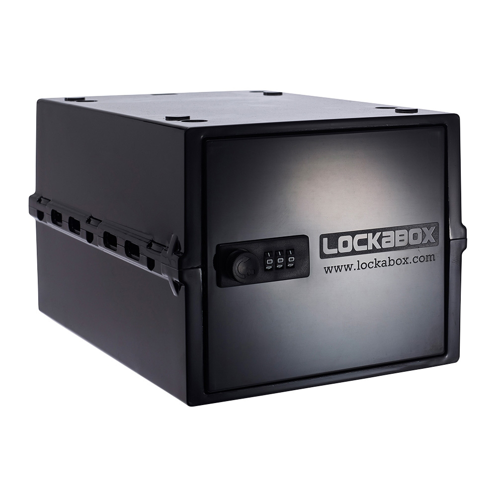 4-4996-02 パーソナルロッカー・ロカボックスワン ブラック Lockabox One
