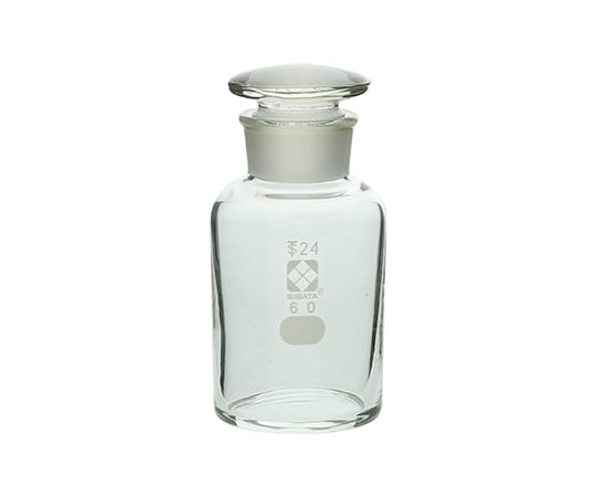 柴田科学4-5031-02共通摺合わせ広口試薬瓶白色60mL【1本】(as1-4-5031-02)