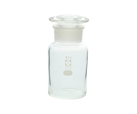 柴田科学4-5031-03共通摺合わせ広口試薬瓶白色１２０ｍＬ【1本】(as1-4-5031-03)