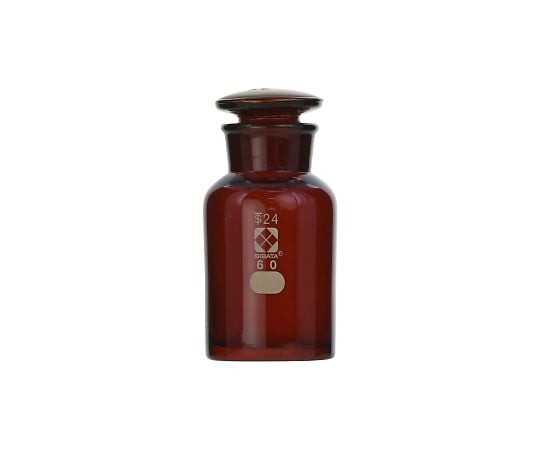 柴田科学4-5032-02共通摺合わせ広口試薬瓶茶褐色６０ｍＬ【1本】(as1-4-5032-02)