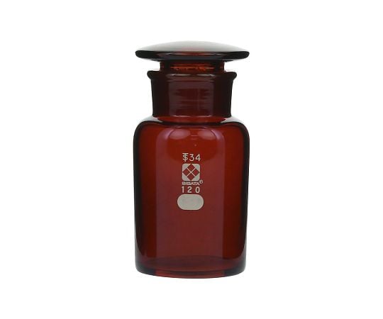 柴田科学4-5032-03共通摺合わせ広口試薬瓶茶褐色１２０ｍＬ【1本】(as1-4-5032-03)