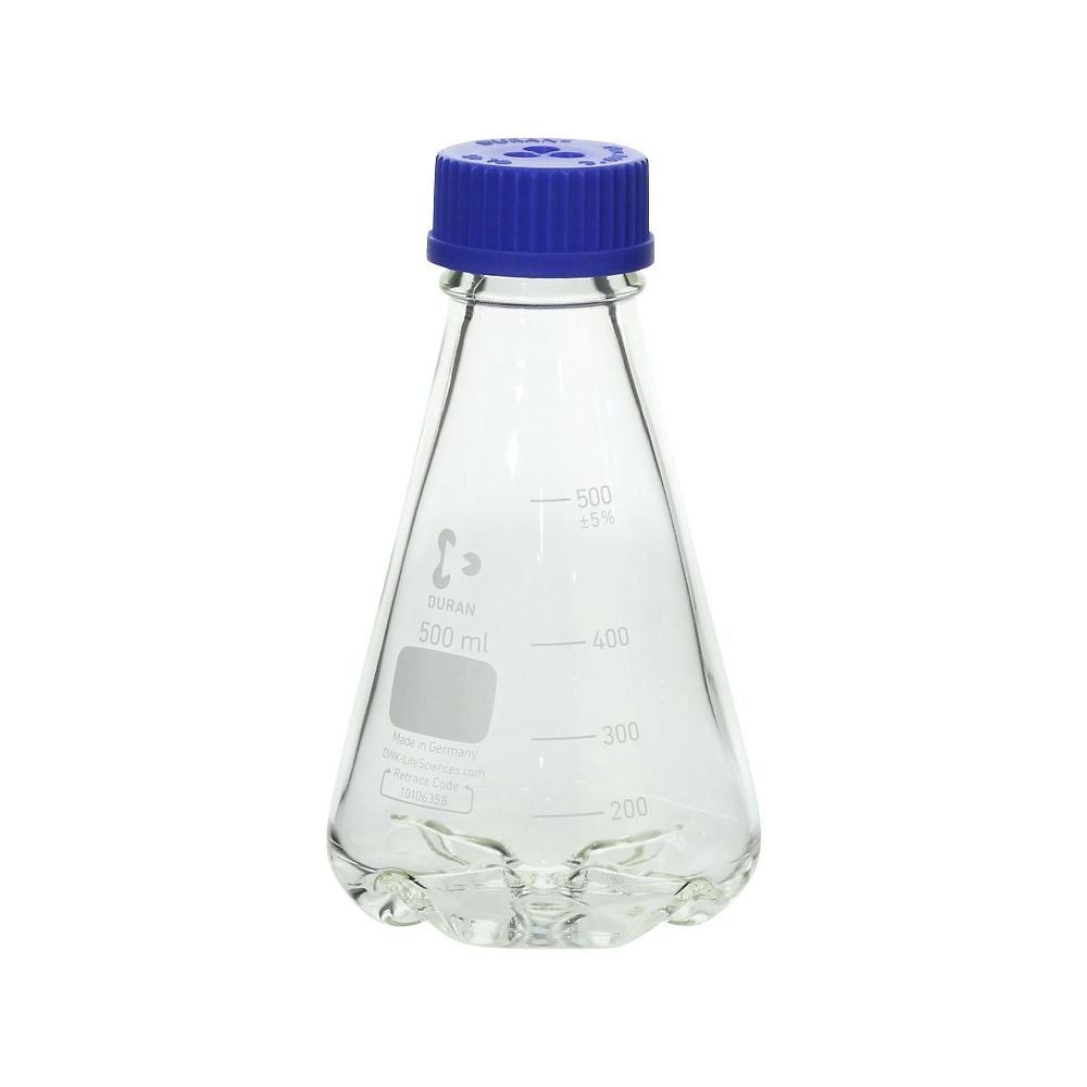 4-5286-02 ねじ口振盪三角フラスコ（下部バッフル付）500ml