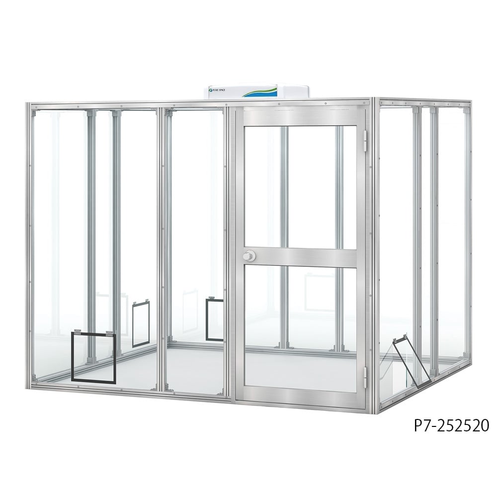 4-5582-01 クリーンブース（パネルタイプ） クラス1000 1500×1500mm