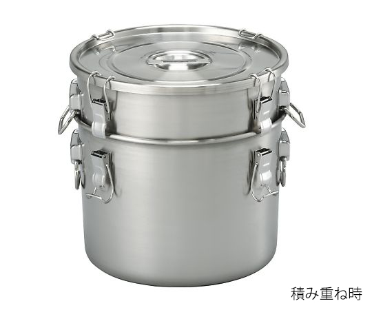 取扱を終了した商品です］ステンレス密閉タンク（浅型・取手付き） 5.4