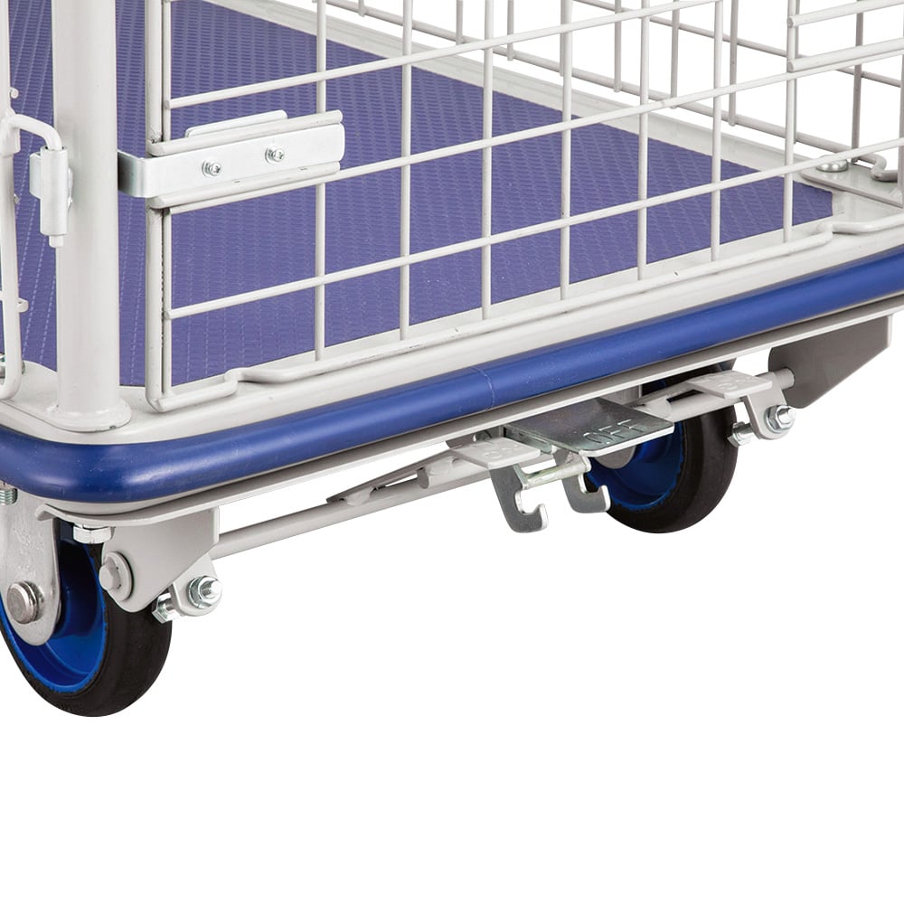 4-6515-02 観音扉式台車（1/2開閉扉）ブレーキフットタイプ KT-300F