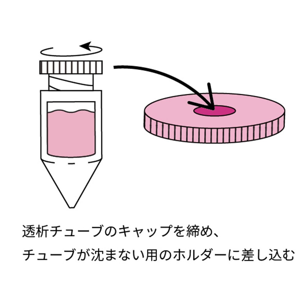 4-6646-03 透析チューブキット 10mL 14kDa 1セット（10本+ホルダー入