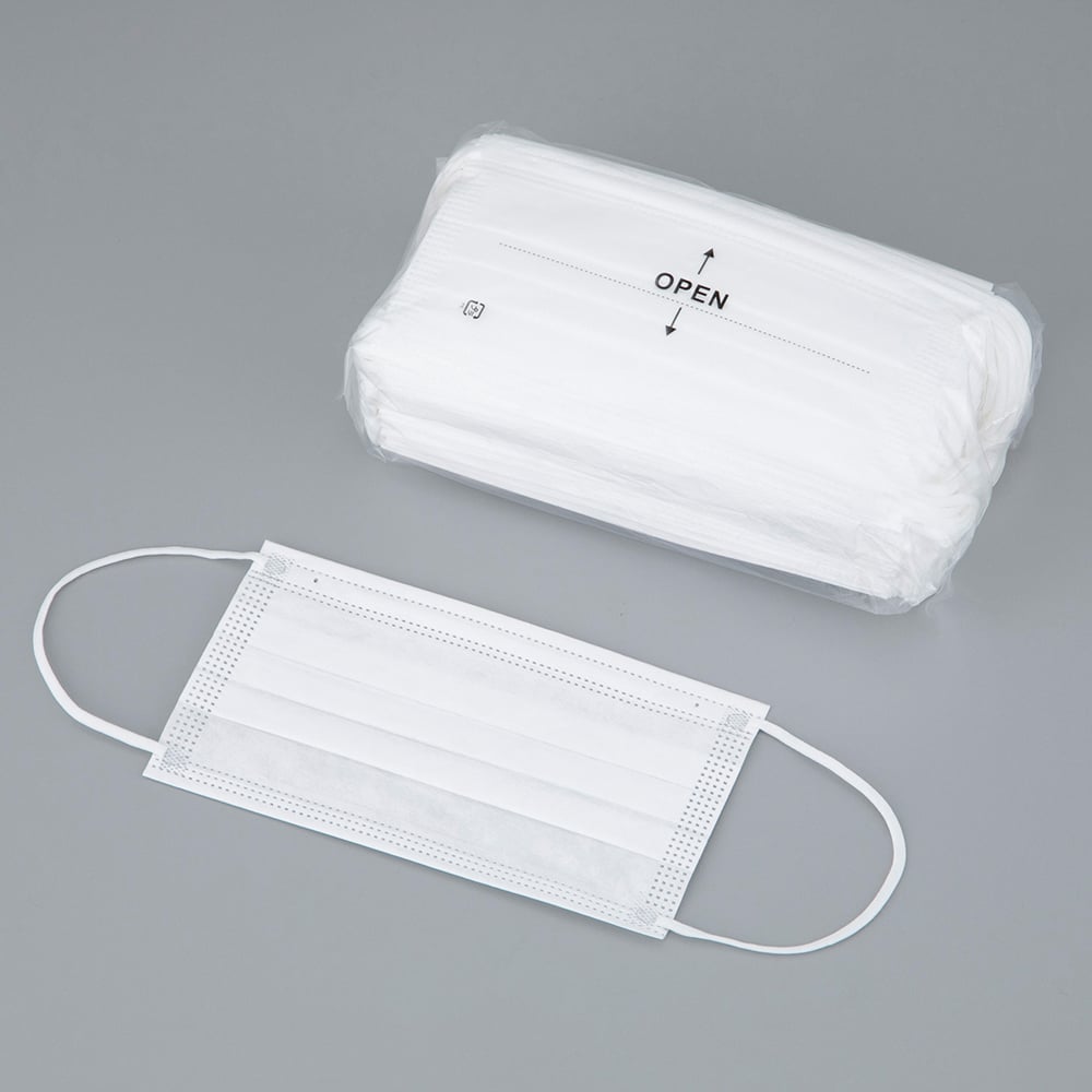 4-6973-51 クリーンルーム用マスク（耳掛けタイプ・クラス1000対応）1
