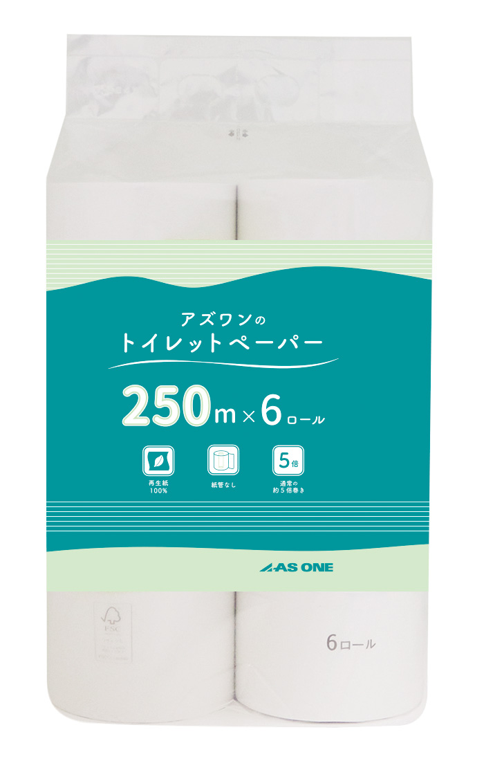 4-6977-51 アズワンのトイレットペーパー250m 1ケース（36ロール入