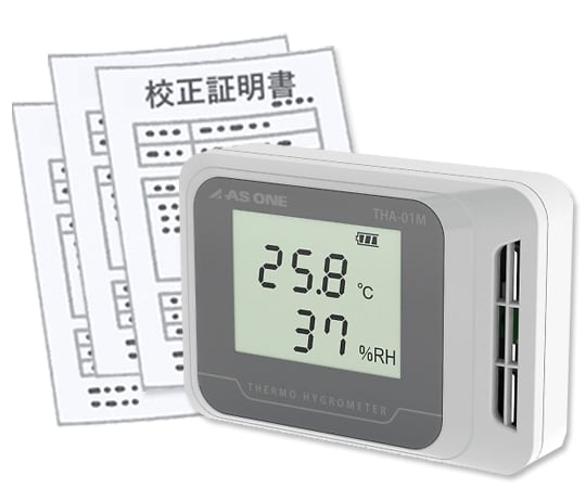 4-794-01-56 デジタル温湿度モニター(でかモニ) 英語版校正証明書付 ...