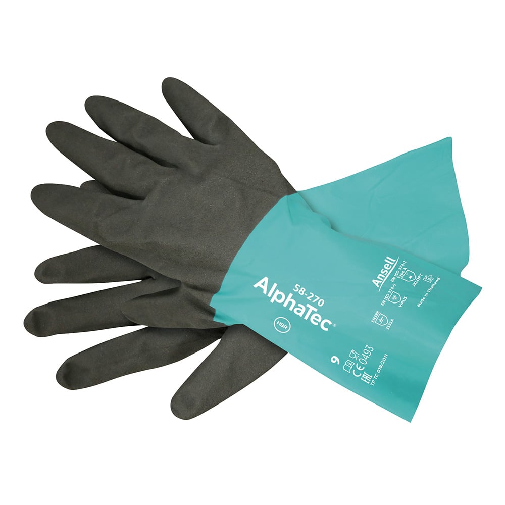 アンセル 耐薬品手袋 アルファテック 58-270 Mサイズ 1双 58-270-8