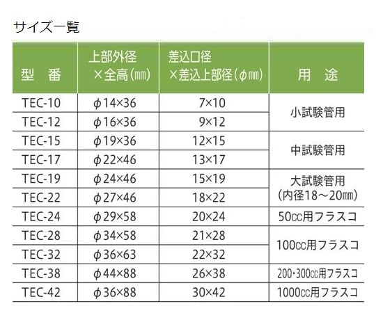 4-827-01 セラミック培養栓（セラミックルーク栓） ホワイト 10個入 TEC-10