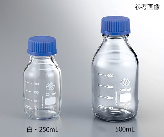 4-924-02 ネジ口メディウム瓶SCC 白 250mL 2070 M/250SCC 【AXEL】 アズワン