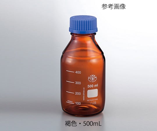 4-925-03 ネジ口メディウム瓶SCC 褐色 500mL 2070 M/500SCC 【AXEL