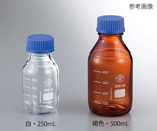 4-925-02 ネジ口メディウム瓶SCC 褐色 250mL 2070 M/250SCC