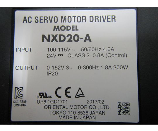 44-1055-60 【中古品】ACサーボアンプ NXD20-A 【AXEL】 アズワン