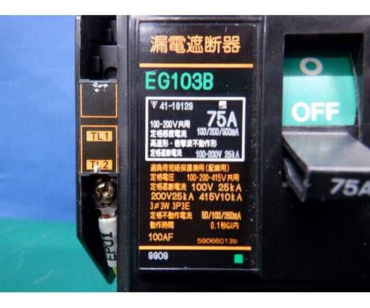 44-1166-90 【中古品】ブレーカー（漏電遮断器） EG103B 【AXEL】 アズワン