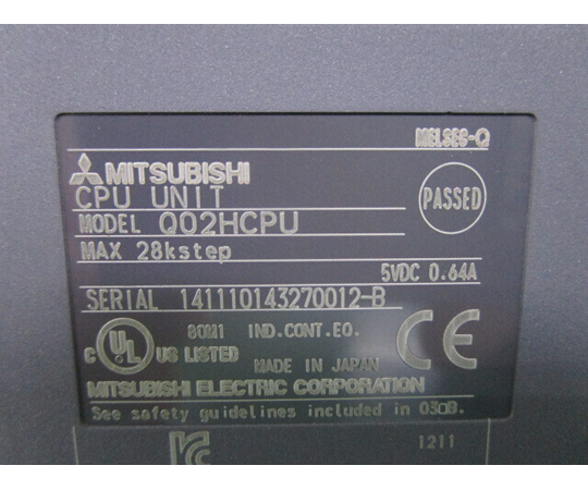 45-0010-86 【中古品】シーケンサー（PLC） Q02HCPU 【AXEL】 アズワン