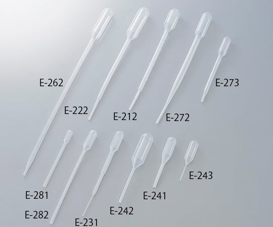 5-1022-16 ピペット 小型スポイト先端毛細管付き 1mL 1000本入 E-243